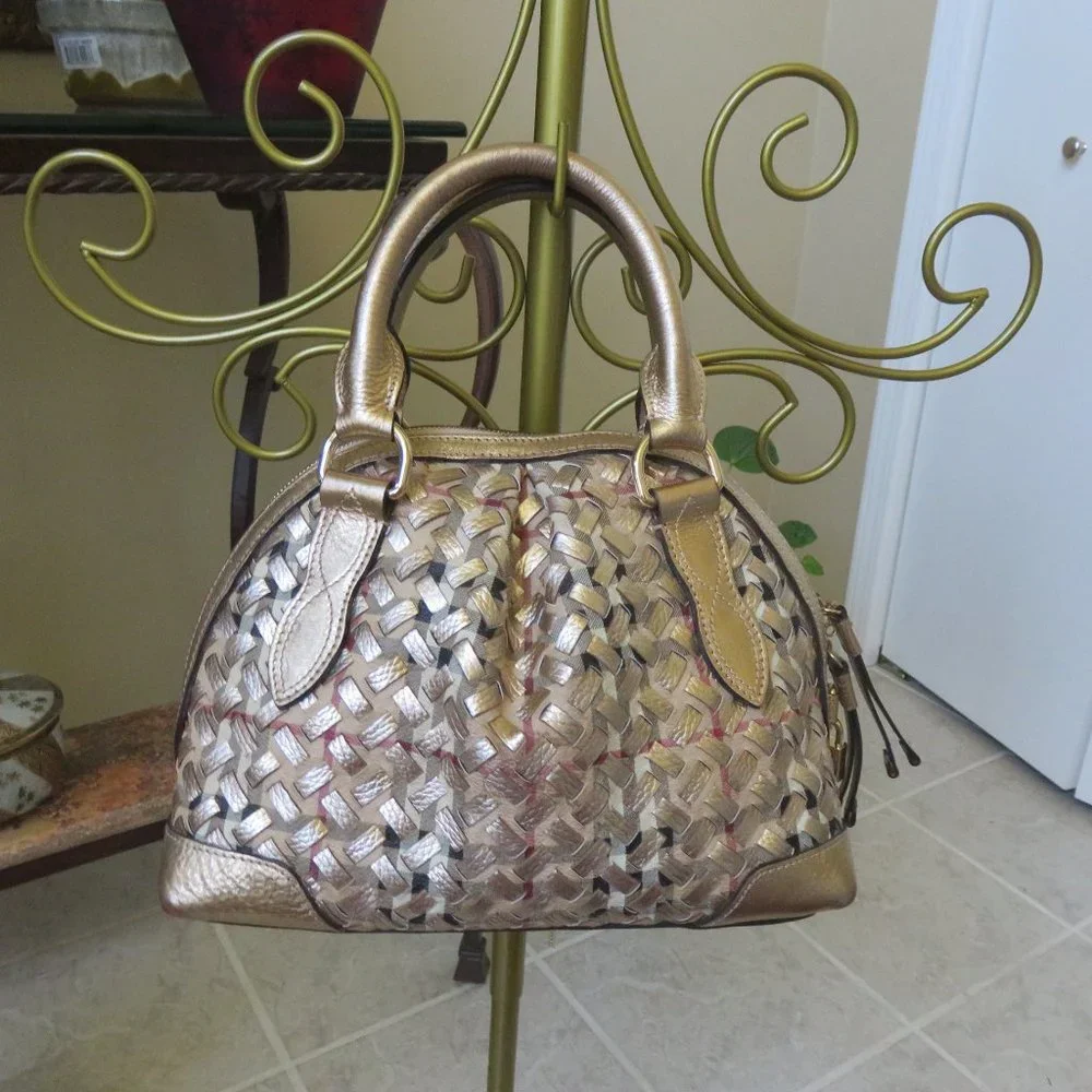 Haymarket Thornley PVC Gold leather satchel ( price reduced )